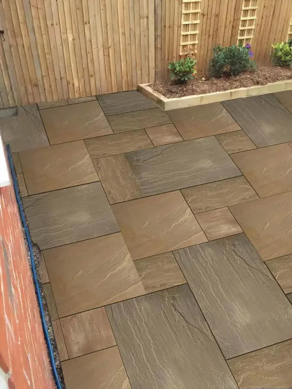 Raj Green Natural Sandstone Paving-Mix Pack